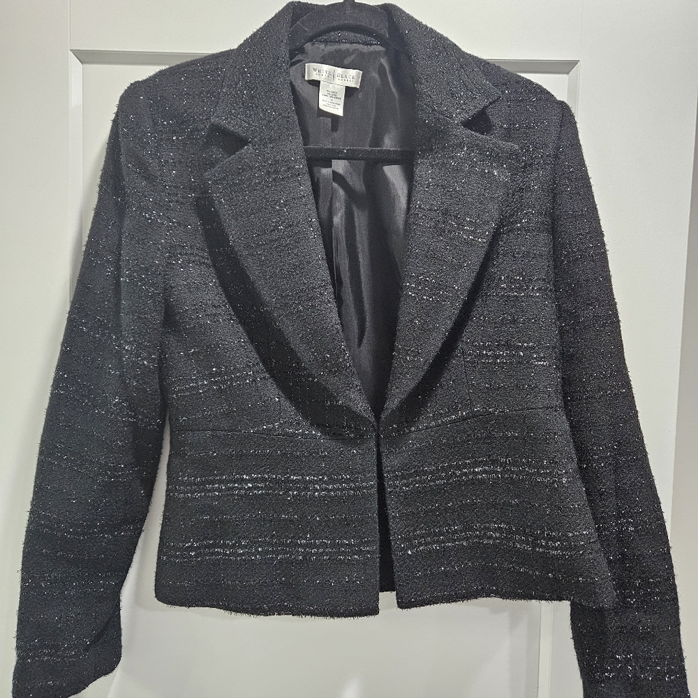 White House | Black Market Black Sparkle Women's Blazer